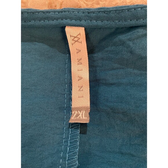 Vamiani Dress Plus Size 2X Green Sleeveless Shift Lightweight V Neck Flowy Casua - Picture 7 of 11